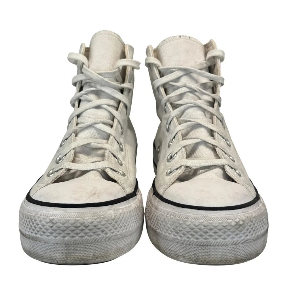 Converse Chuck‎ Taylor All Star Lift Platform Canvas White High Top Sneakers 9W
